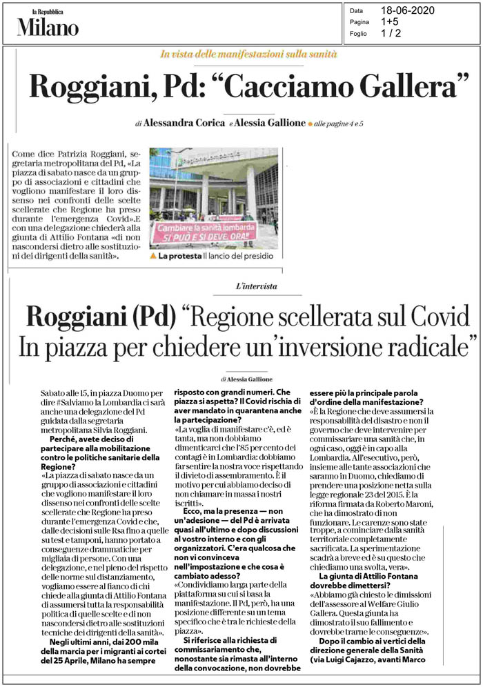 Repubblica 18 giugno 2020